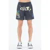 Cult Of Individuality Graffiti Mesh Shorts In Graffiti