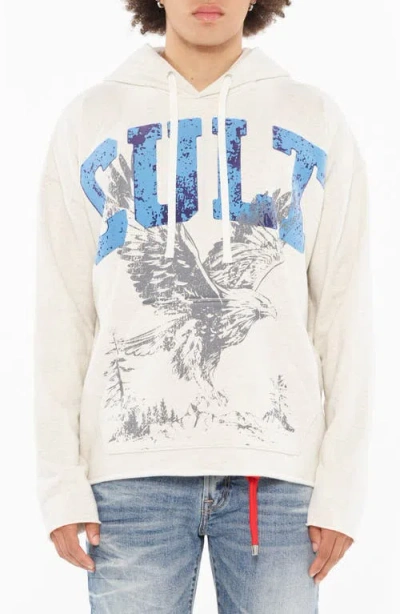 Cult Of Individuality Graphic Hoodie In Cream Heather