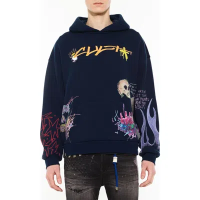 Cult Of Individuality Graphic Hoodie Sweatshirt In Blue