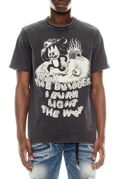 Cult Of Individuality Graphic T-shirt In Vintage Charcoal
