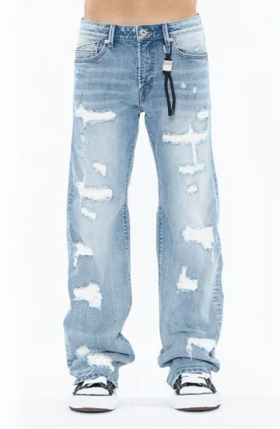 Cult Of Individuality Grunge 607 Baggy Jeans In Back Embroidery