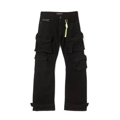 Cult Of Individuality Grunge Baggy Cargo Jeans In Black