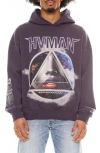Cult Of Individuality Human Cotton Graphic Hoodie In Parachute Purple