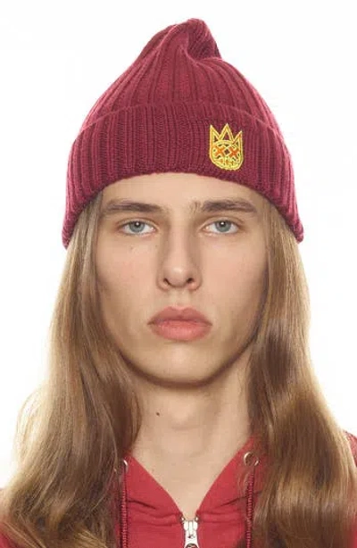 Cult Of Individuality Knit Hat In Garnet