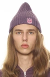 Cult Of Individuality Knit Hat In Grape Compote