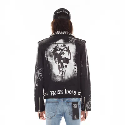 Cult Of Individuality Leather Moto Jacket In Black