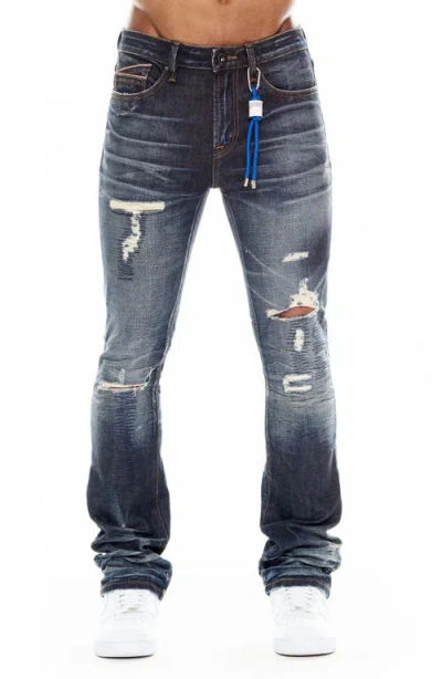 Cult Of Individuality Lenny Ripped Bootcut Jeans In Lexi