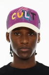 Cult Of Individuality Logo Mesh Back Suede Trucker Hat In Purple