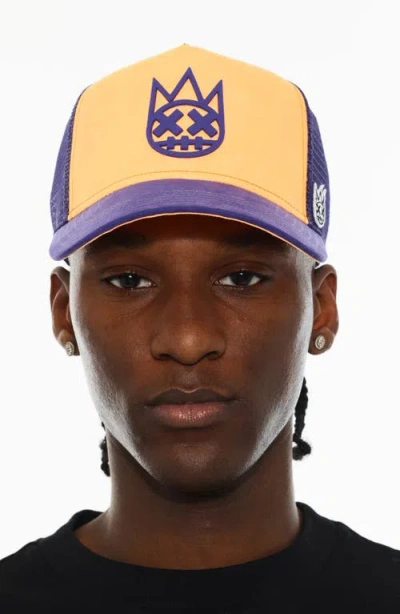 Cult Of Individuality Logo Mesh Back Suede Trucker Hat In Neutral