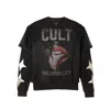 Cult Of Individuality Long Sleeve Thermal With Mesh Shirt In Black