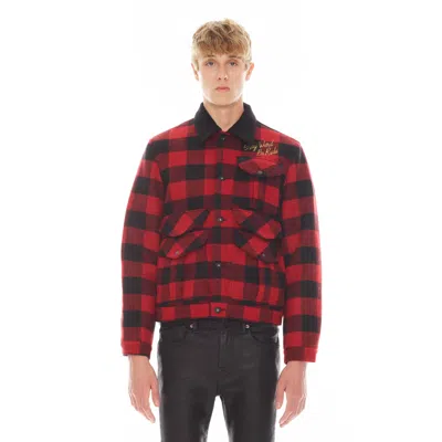 Cult Of Individuality Lucky Bastard Hunting Jacket In Buffalo In Red