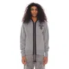 Cult Of Individuality Lucky Bastard Zip Hoody In Heather Grey In Grey