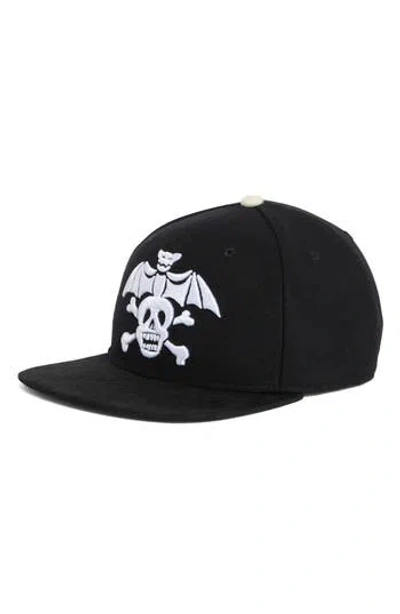 Cult Of Individuality Lucky Skull Snapback Cap In Black