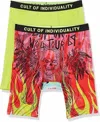 Cult Of Individuality Men's 2 Pack Underwear In Saftey Green