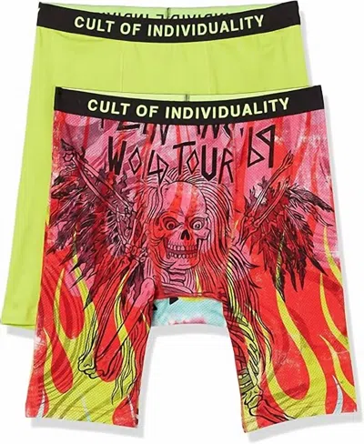 Cult Of Individuality Men's 2 Pack Underwear In Saftey Green