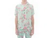 Cult Of Individuality Camp Short Sleeve Woven Shirt In Cherry Blossom In Pink