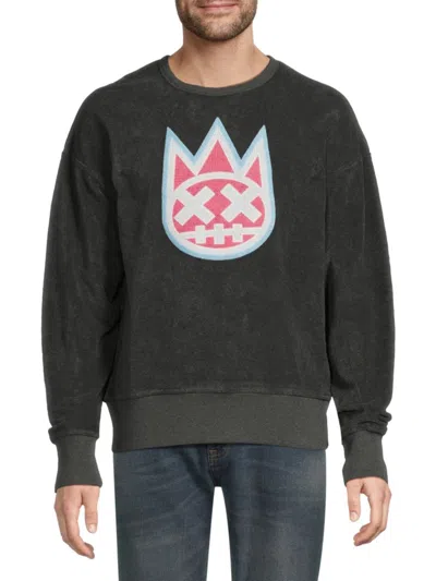 Cult Of Individuality Men's Cotton Fleece Graphic Sweatshirt In Charcoal
