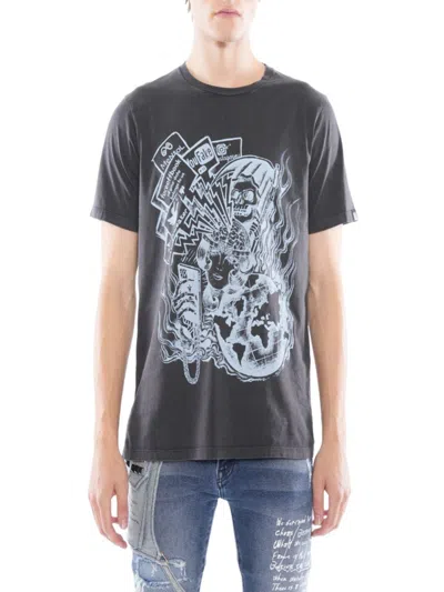 Cult Of Individuality Men's Graphic Tee In Vintage Charcoal