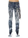 Cult Of Individuality Punk Ripped Stretch Super Skinny Jeans In Denim