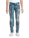 Cult Of Individuality Men's Light Wash Cotton-blend Skinny Jeans In Blue