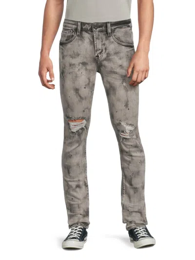 Cult Of Individuality Men's Punk Distressed Super Skinny Jeans In Cinder