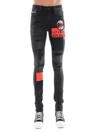 CULT OF INDIVIDUALITY MEN'S PUNK HIGH RISE DISTRESSED SUPER SKINNY JEANS