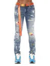 CULT OF INDIVIDUALITY MEN'S PUNK HIGH RISE DISTRESSED SUPER SKINNY JEANS
