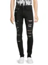 Cult Of Individuality Men's Punk High Rise Distressed Super Skinny Jeans In Gradient