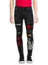 Cult Of Individuality Men's Punk Ripped Super Skinny Jeans In Black