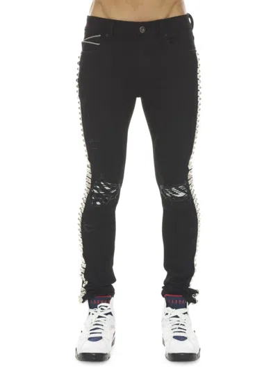 Cult Of Individuality Men's Punk Studded Super Skinny Jeans In Black