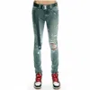 Cult Of Individuality Men's Punk Super Skinny Stretch Belted Jeans In Grit In Green