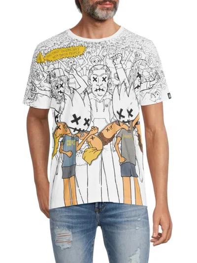 Cult Of Individuality Men's Rage Concert Graphic Tee In White