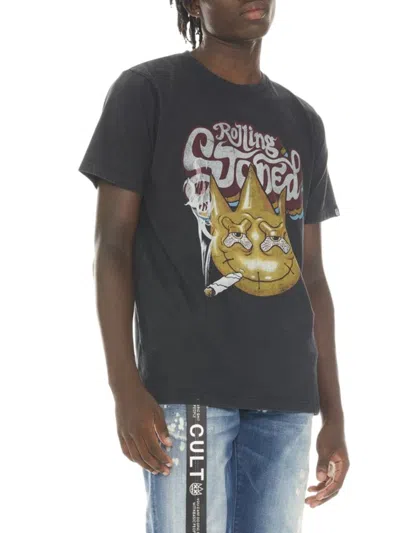 Cult Of Individuality Men's Rolling Stoned Crewneck Graphic Tee In Black