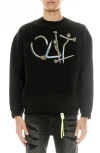 Cult Of Individuality Nail Logo Graphic Sweatshirt In Pirate Black