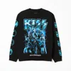 Cult Of Individuality Kiss Crewneck Fleece Graphic Sweatshirt In Black