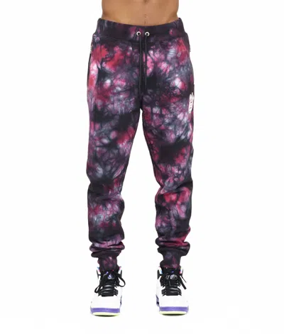 Cult Of Individuality Novelty Sweatpant In Merlot Tie Dye In Multi