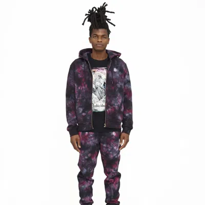 Cult Of Individuality Novelty Sweatpant In Merlot Tie Dye In Multi