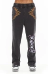 Cult Of Individuality Open Hem French Terry Sweatpants In Gray