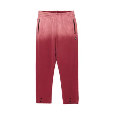 Cult Of Individuality Open Hem Sweatpants In Vintage Merlot