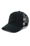 Cult Of Individuality Paisley Crystal Logo Trucker Hat In Black