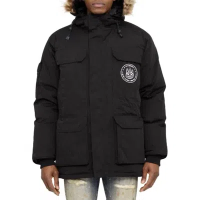 Cult Of Individuality Parka Snorkel Jacket In Black