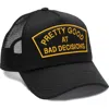 Cult Of Individuality Pretty Good Mesh Back Trucker Hat In Black