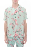 Cult Of Individuality Camp Short Sleeve Woven Shirt In Cherry Blossom In Cherry Blossom