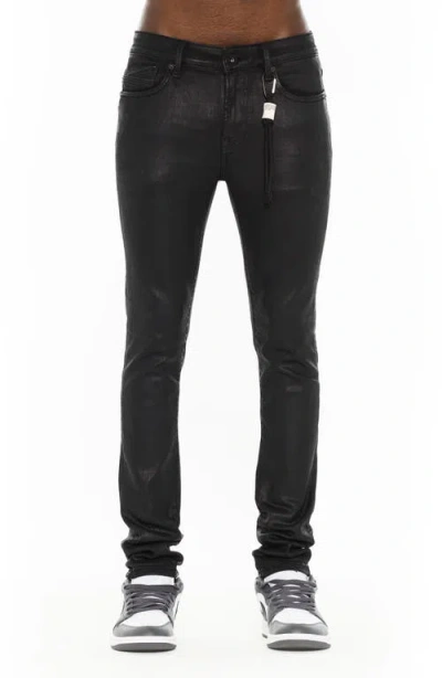 Cult Of Individuality Punk 601 Coated Super Skinny Jeans In Black