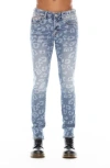 Cult Of Individuality Punk Bleached Superskinny Jeans In Leopard