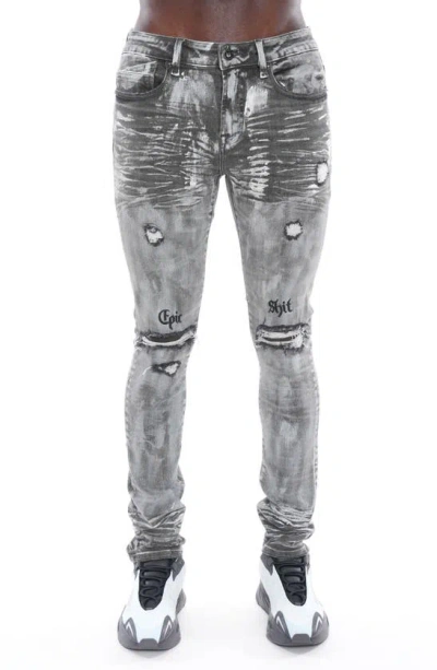CULT OF INDIVIDUALITY CULT OF INDIVIDUALITY PUNK DISTRESSED SUPER SKINNY JEANS