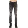 Cult Of Individuality Punk Distressed Super Skinny Jeans In Sterling