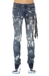 Cult Of Individuality Punk Ripped Stretch Super Skinny Jeans In Leopard