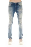 CULT OF INDIVIDUALITY PUNK RIPPED SUPERSKINNY JEANS