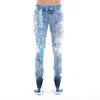 Cult Of Individuality Punk Super Skinny Belted Stretch Jeans In Scratch In Blue